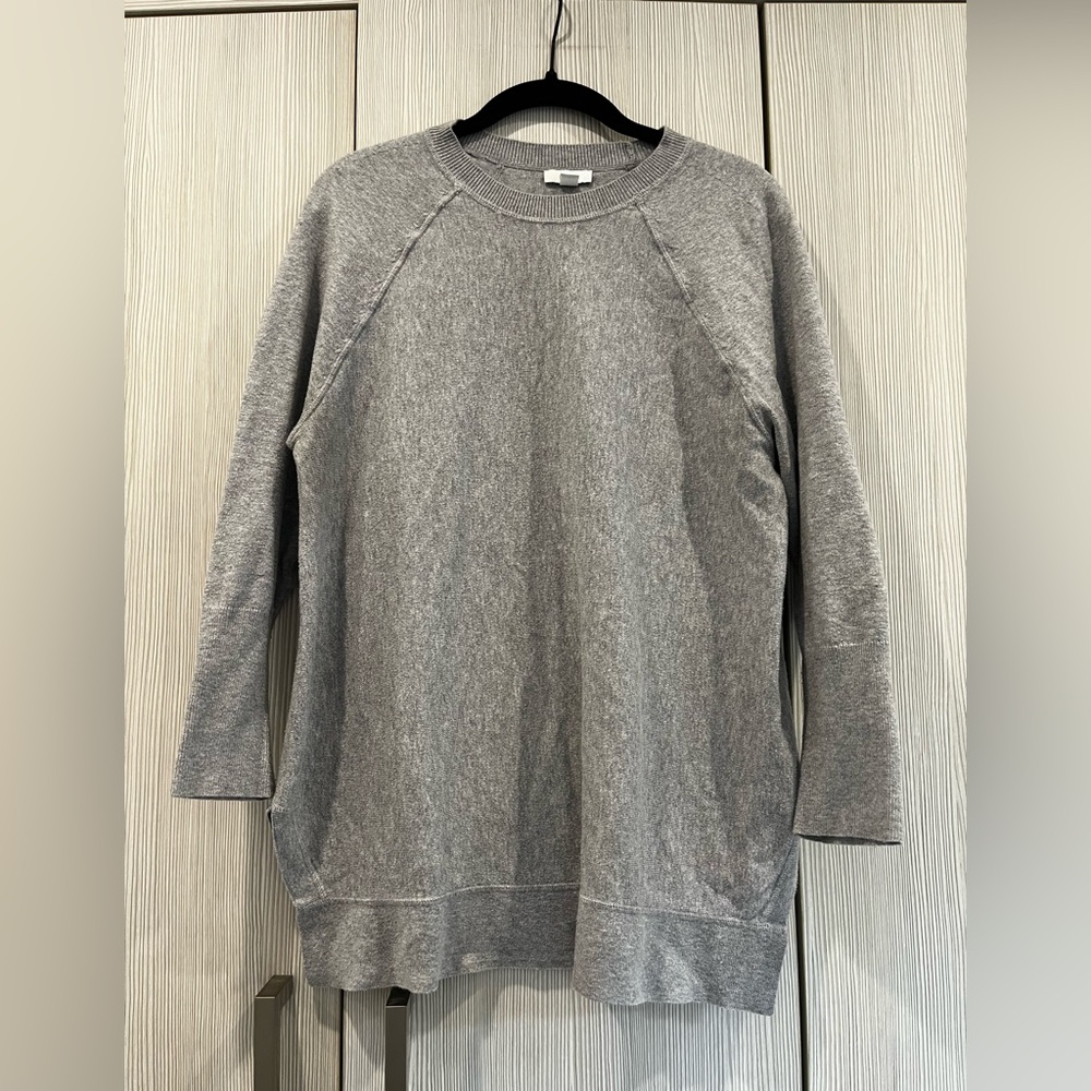 J.Jill Heather Gray‎ Tunic Sweater Cotton Size Small
